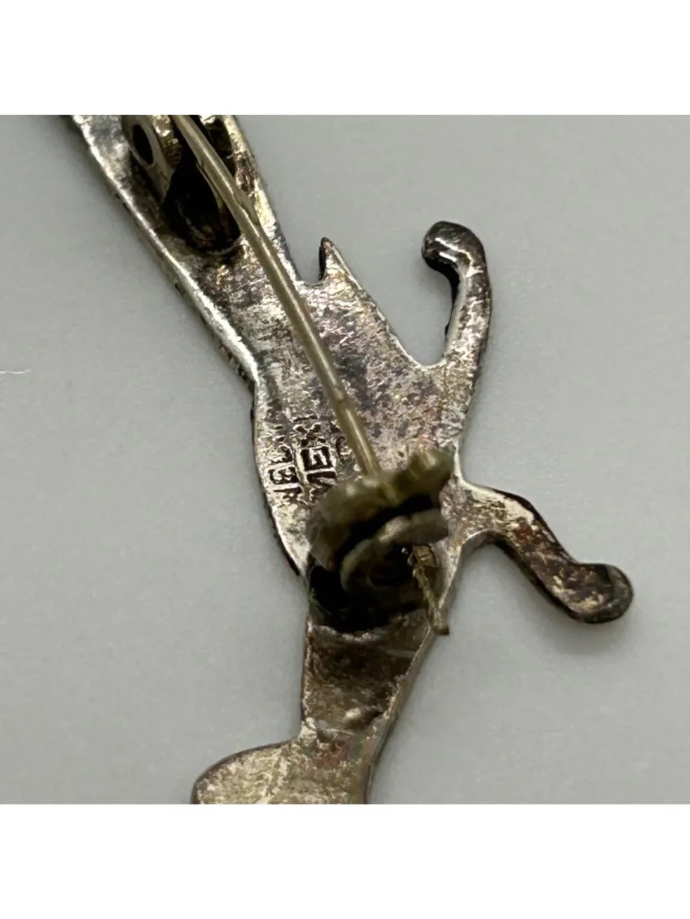 Vintage Heco En Mexico Sterling Silver 925 Abalone Shell Roadrunner Bird Brooch - Picture 9 of 12